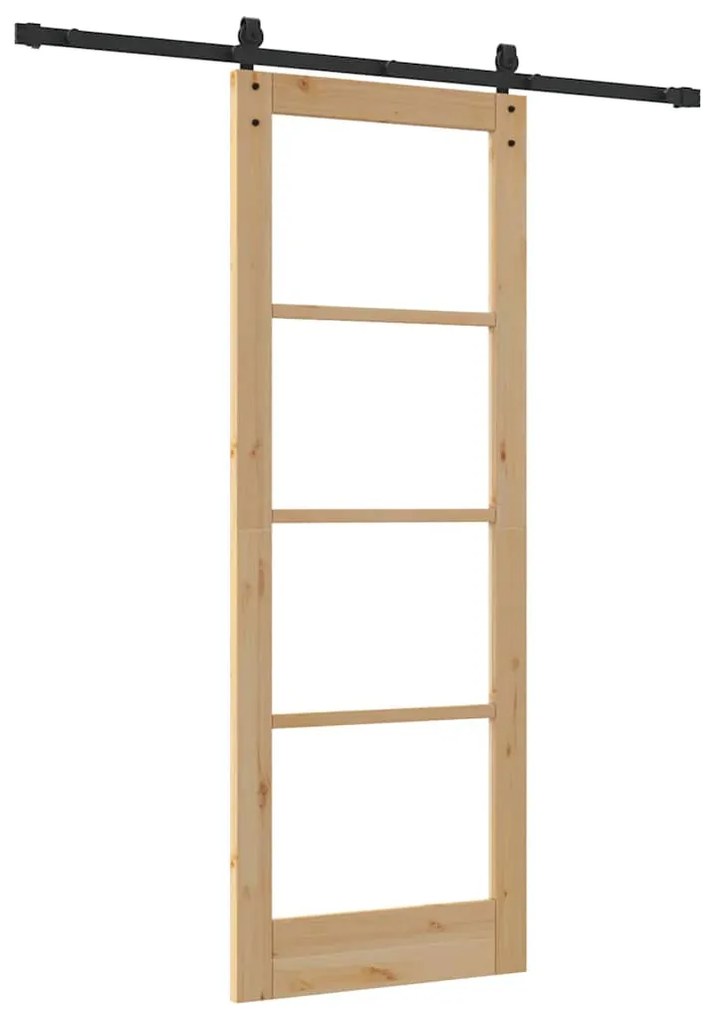 Porta Deslizante com Conjunto de Hardware 'ORKDAL'Madeira Sólida e Vid