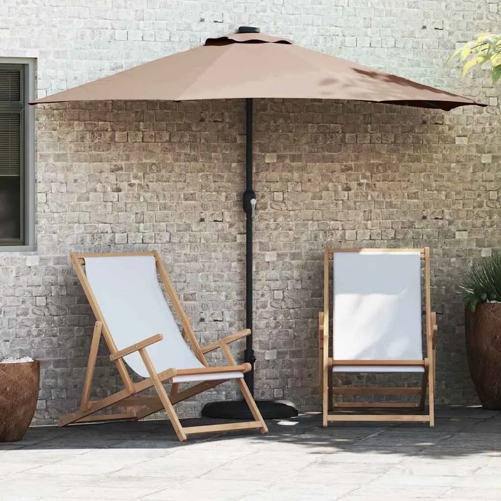 vidaXL Guarda-sol de Jardim Cinzento-acastanhado 294 x 150 x 224 cm