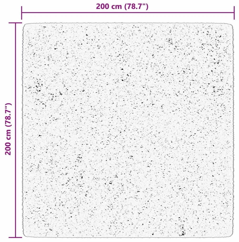 Tapete shaggy de pelo alto PAMPLONA 200x200 cm azul