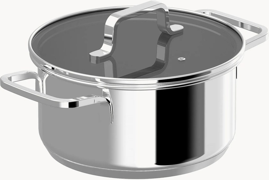 Panela em aço inoxidável com tampa Helix