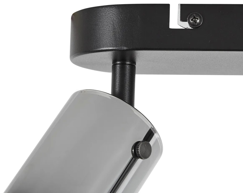 Foco de teto moderno cor de bronze 3 luzes giratório e ajustável - Drain