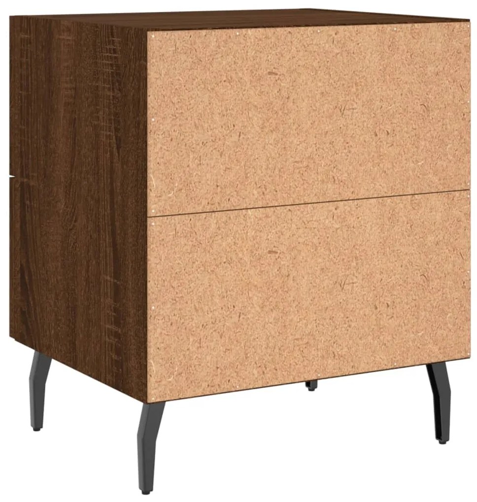 Mesa de cabeceira 2 pcs derivados de madeira carvalho castanho