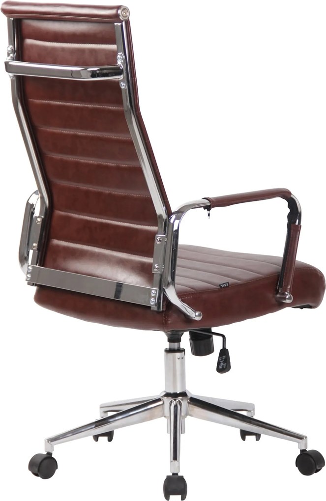 Cadeira de escritório Kolumbus em couro sintético Vermelho Bordô