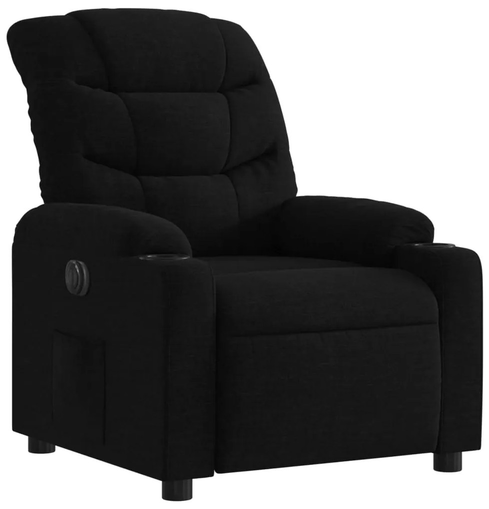 Poltrona elétrica reclinável tecido preto