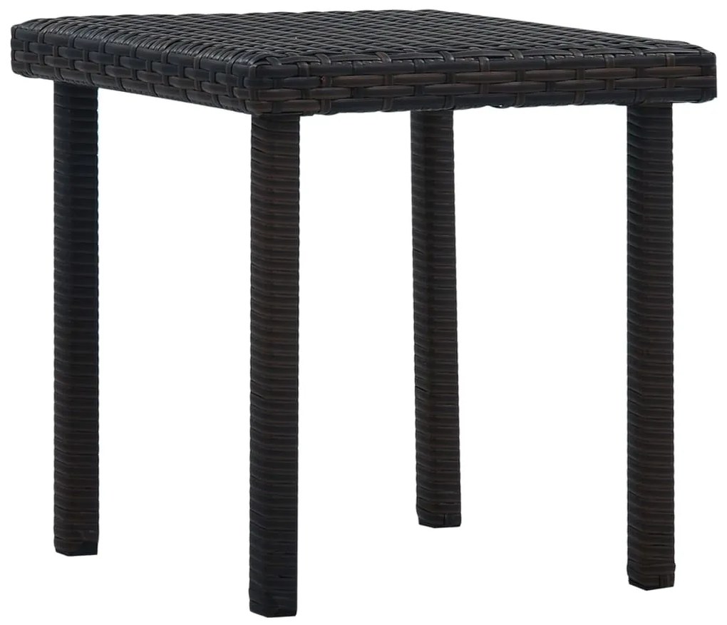 Mesa de centro para jardim 40x40x40 cm vime PE castanho
