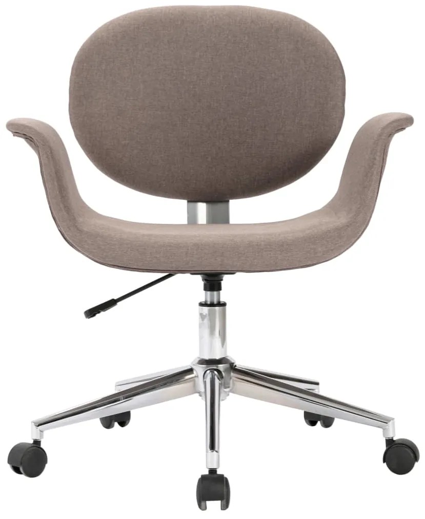 Cadeiras de jantar giratórias 2 pcs tecido cinzento-acastanhado
