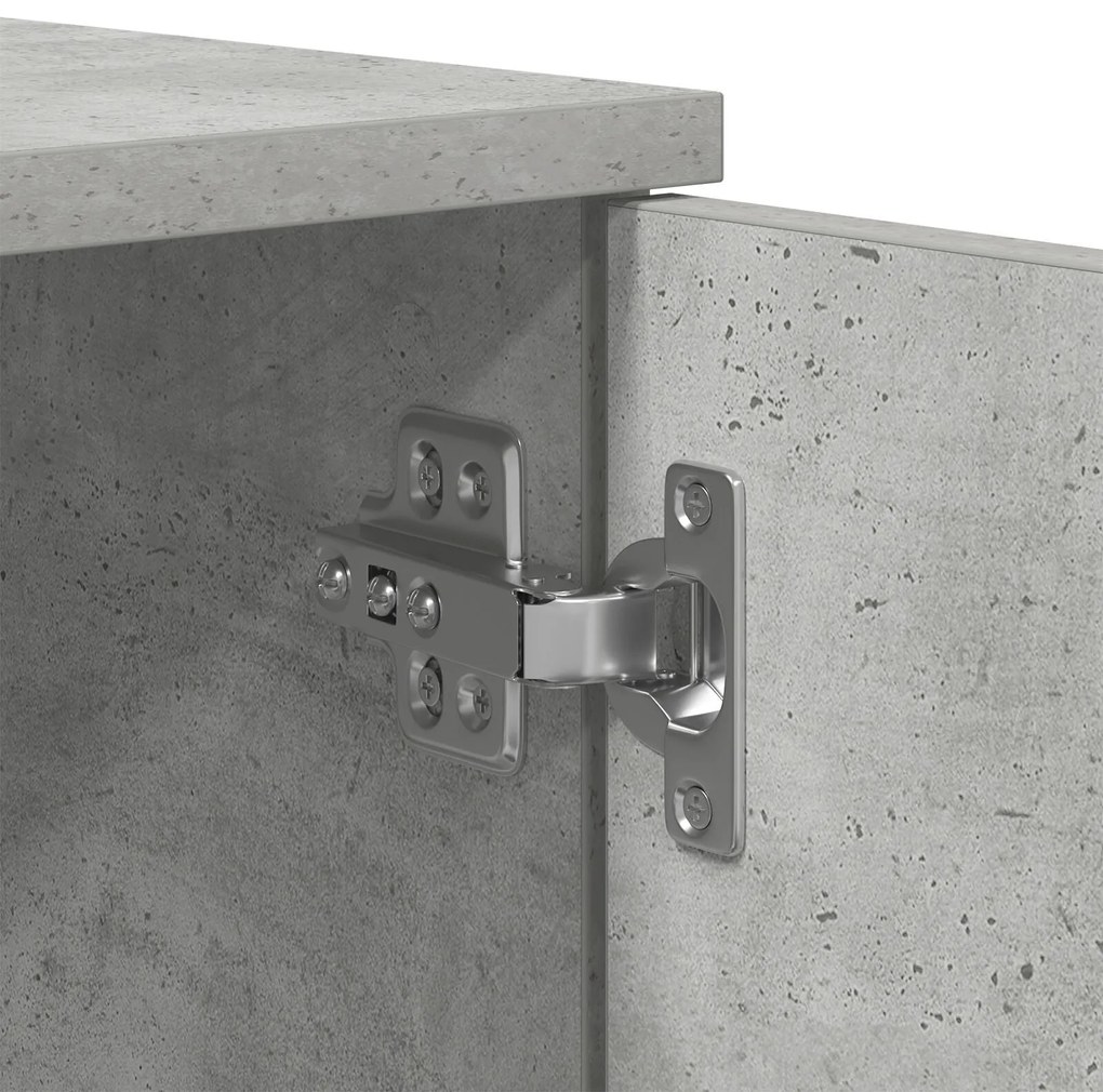 Estrutura de Cama com Armazenamento Cinza Concreto 90x190 cm