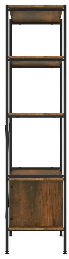 Estante de 5 prat. c/ armário 80x40x163cm aço/derivados madeira