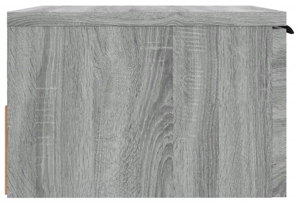 Mesa de cabeceira de parede 34x30x20 cm cinzento sonoma