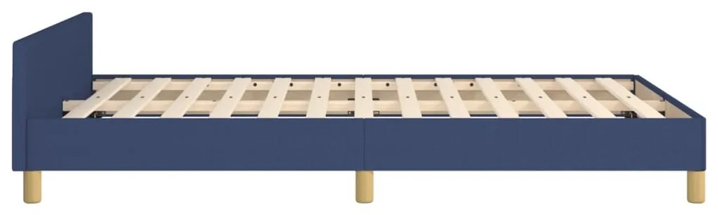 Estrutura de cama sem colchão 120x190 cm tecido azul