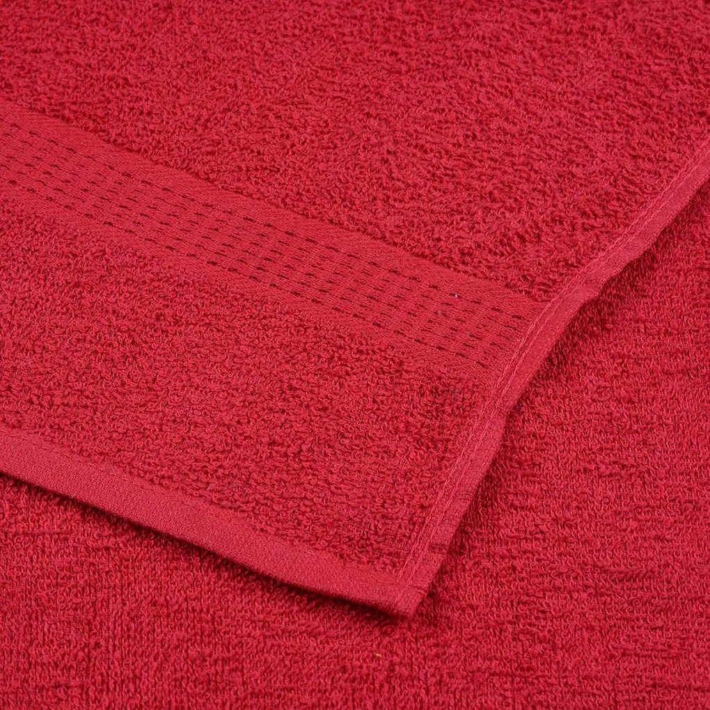 Toalhas de mãos 10 pcs 50x100 cm 360 gsm 100% algodão vermelho