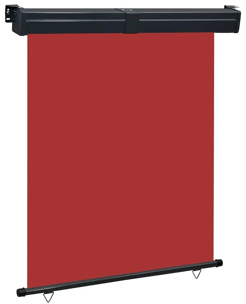 vidaXL Toldo lateral para varanda 145x250 cm vermelho