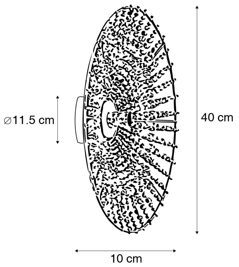 Candeeiro de parede oriental bege com contas - Moti