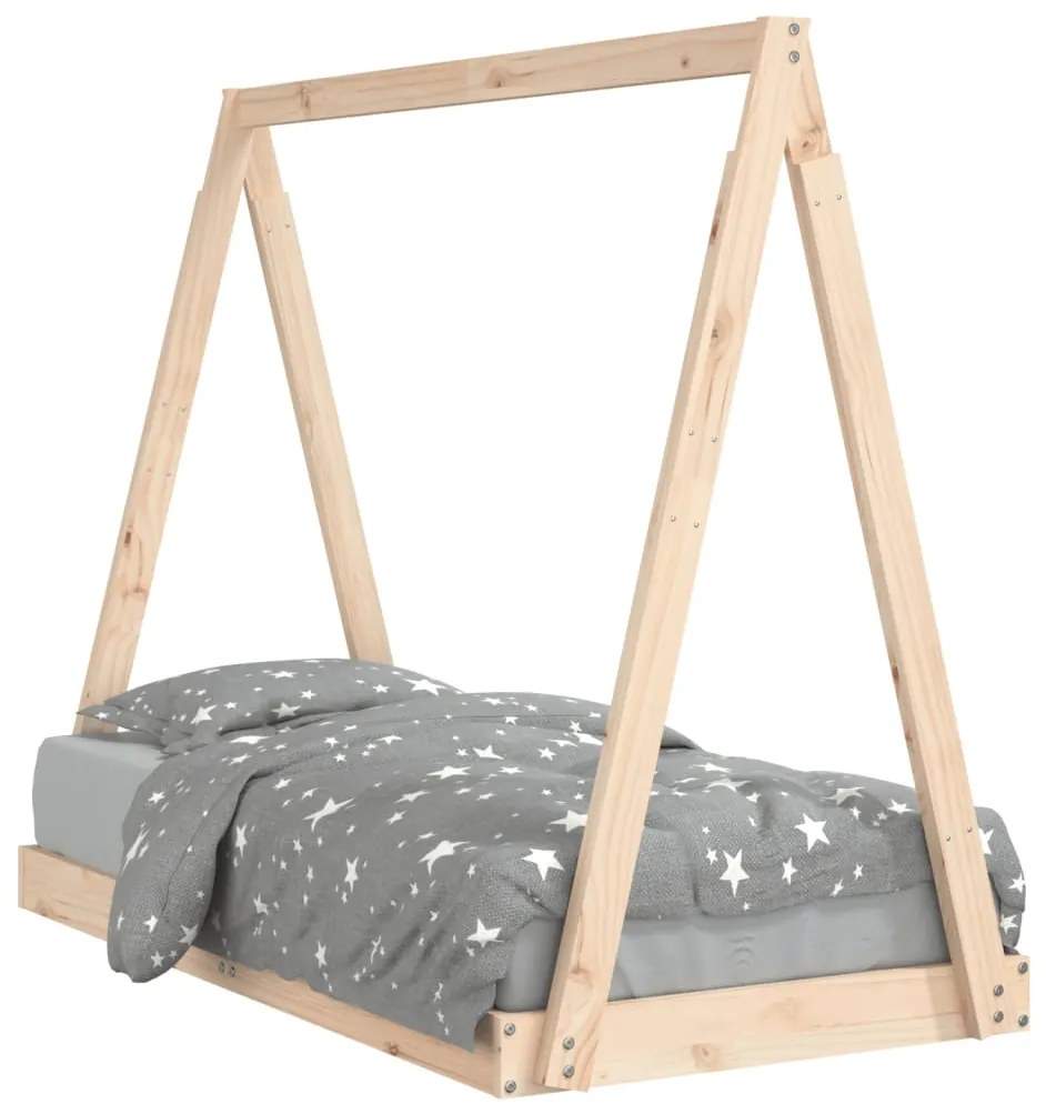 Estrutura de cama infantil 70x140 cm pinho maciço