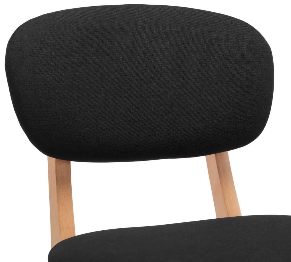 Bancos de bar 2 pcs tecido preto
