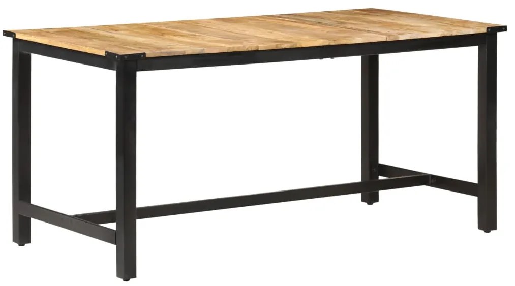 vidaXL Mesa de jantar 160x80x76 cm madeira mangueira maciça áspera