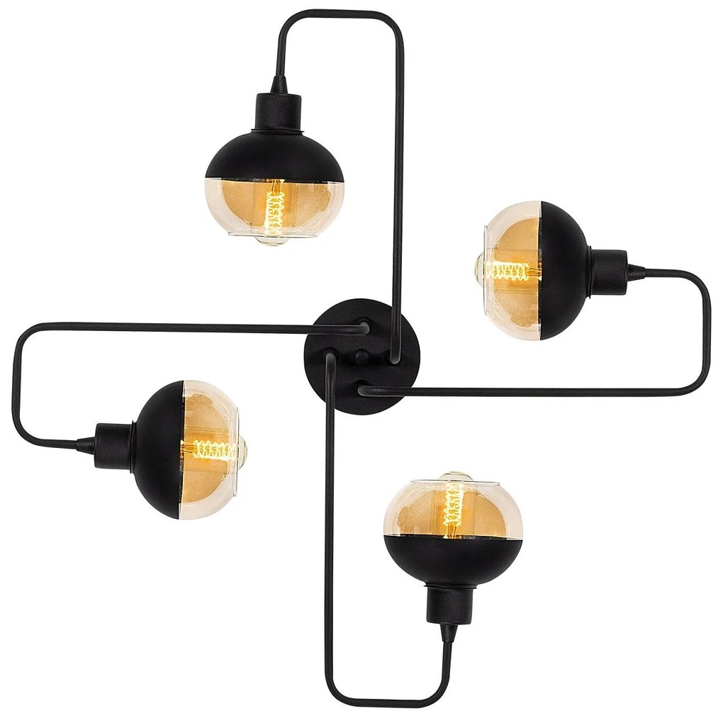 Candeeiro de Teto Anı – Preto – Diâmetro 72 cm