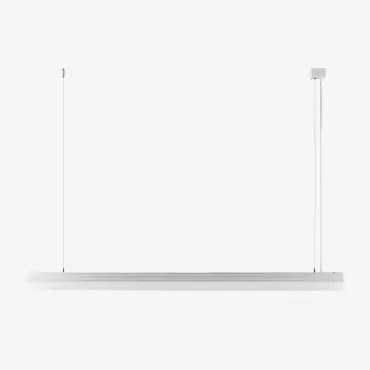 Lâmpada De Teto Suspensa Linear ↔︎120 Cm Led Em Alumínio Joren Cinza Cromado - Sklum