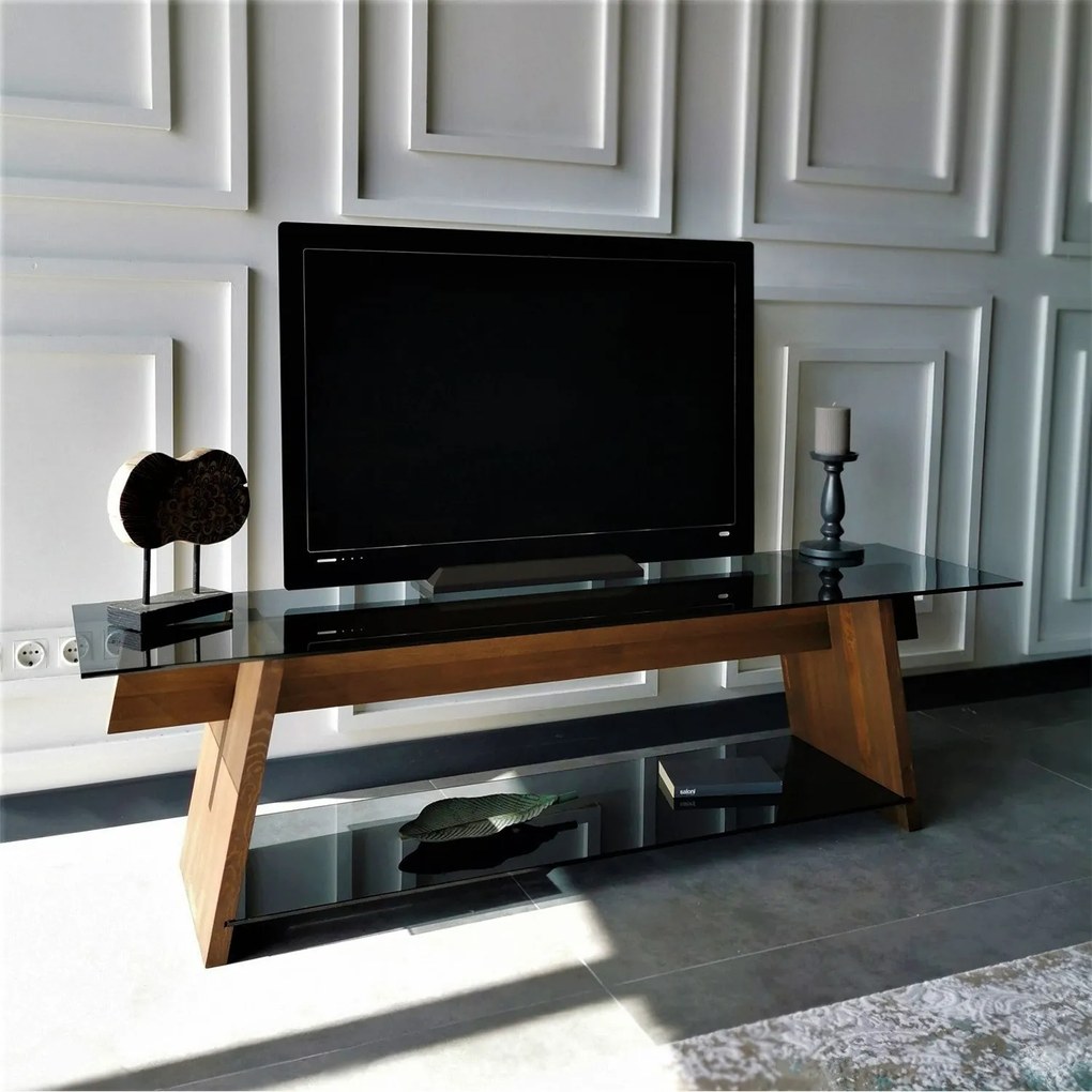 Móvel TV TV201 – Walnut Black – 158 cm