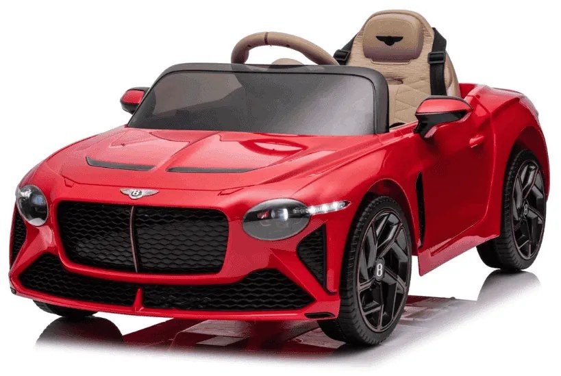 Carro elétrico para crianças Bentley Bacalar 12V, portas que se abrem para cima, controlo remoto 2,4 GHz, luzes LED, entrada USB/AUX, suspensão, bater