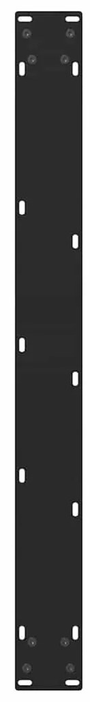 Pés para mesa de jantar pretos 2 peças 70x(72-73) cm aço