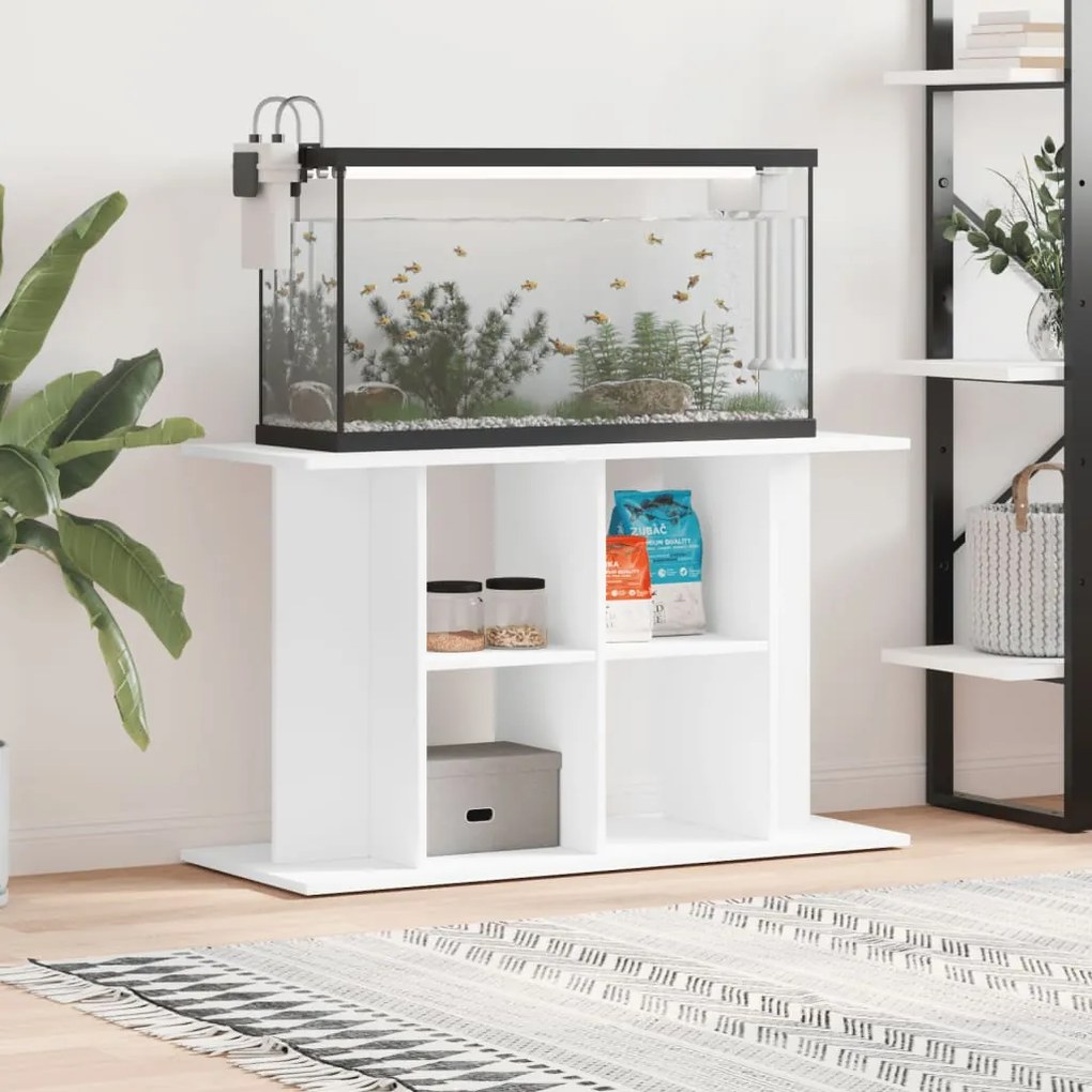 833583 vidaXL Suporte de aquário 100x40x60 cm derivados de madeira branco