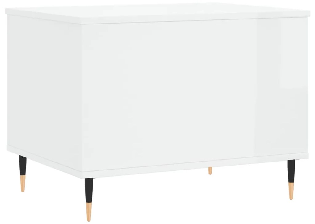 Mesa centro 60x44,5x45 cm derivados de madeira branco brilhante