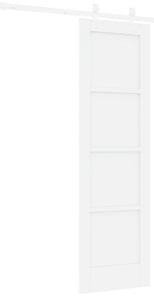 Porta Deslizante vidaXL com Conjunto de Ferragens Branca 61x198,5 cm M