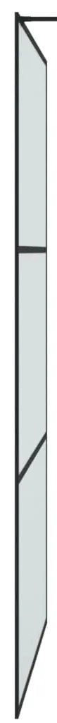 Divisória de chuveiro 115x195 cm vidro opaco ESG preto