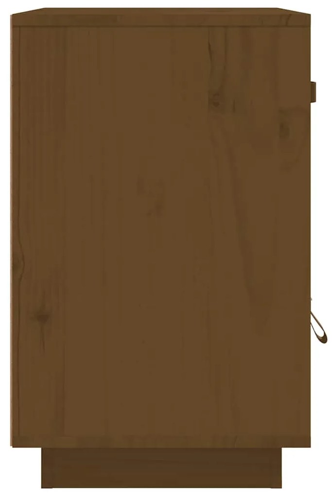 Mesa de cabeceira 40x34x55 cm pinho maciço castanho mel