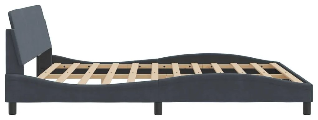 Estrutura de cama sem colchão 180x200 cm veludo cinzento-escuro
