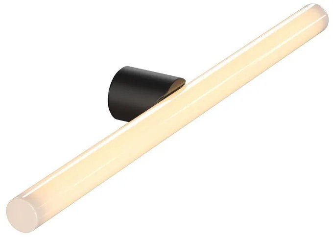 Candeeiro de parede ou teto Esse14 para lâmpada LED linear S14d - Impermeável IP44 - Preto / Sim