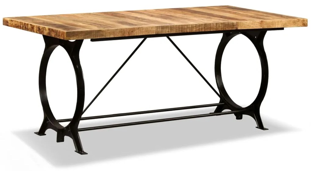 Mesa de jantar madeira de mangueira maciça áspera 180 cm