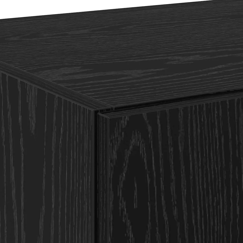 Highboard Carvalho Preto 70x42.5x185 cm Madeira Engenharia