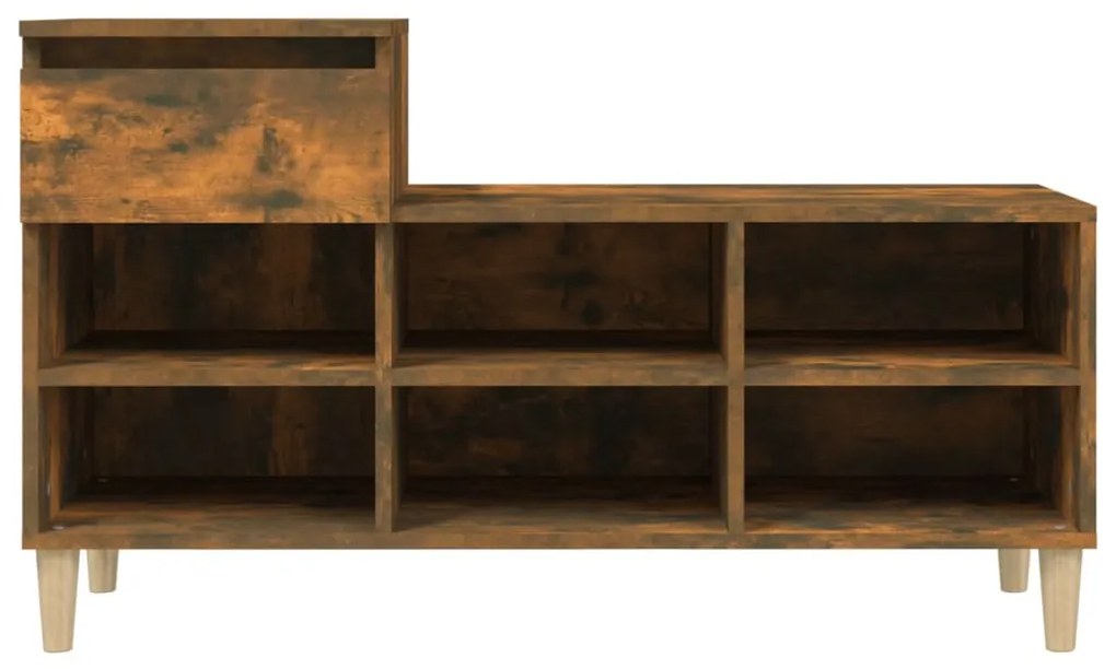 Sapateira 102x36x60 cm derivados de madeira carvalho fumado