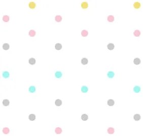 Autocolantes de bolinhas para parede em tons pastel