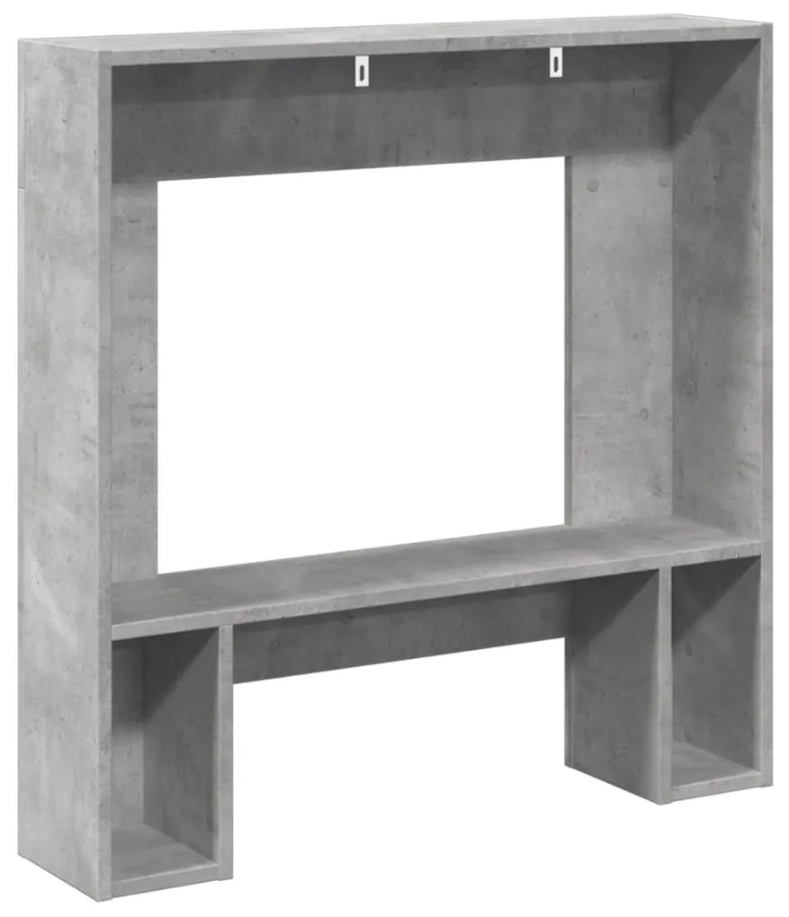 Cornija lareira 81x18x82 cm derivados madeira cinza cimento