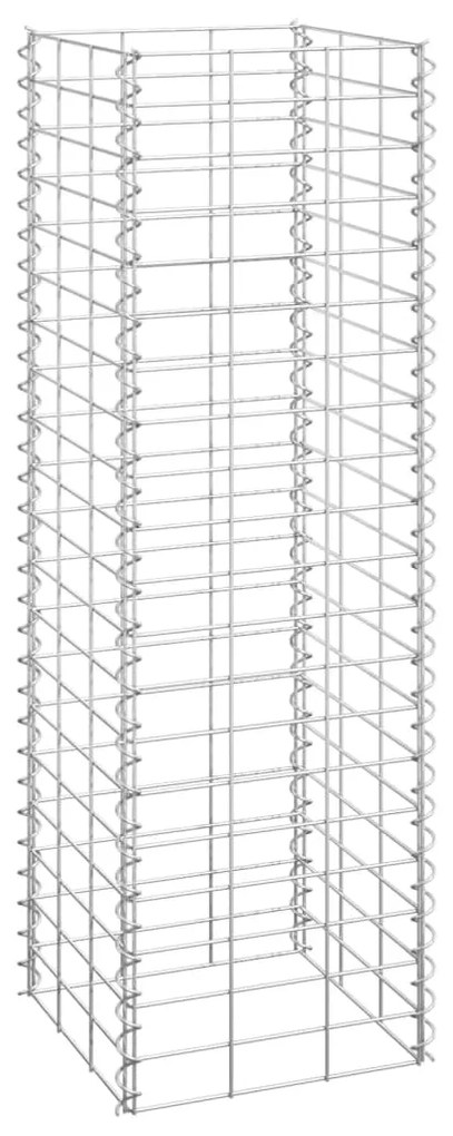 Canteiro/gabião elevado 3 pcs 30x30x100 cm ferro