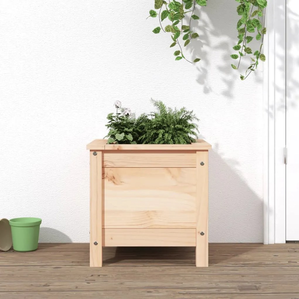 vidaXL Vaso/floreira de jardim 40x40x39 cm madeira de pinho maciça