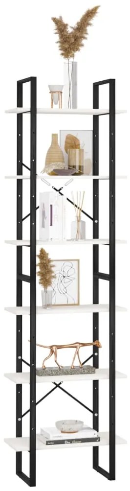 Estante 60x30x210 cm madeira de pinho maciça branco