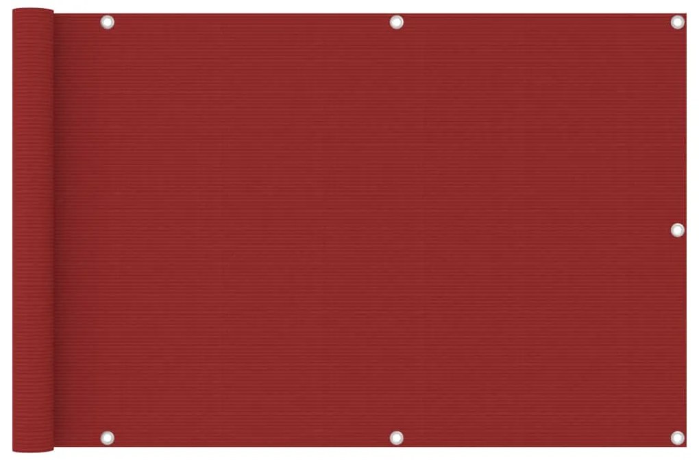Tela de varanda 90x400 cm PEAD vermelho