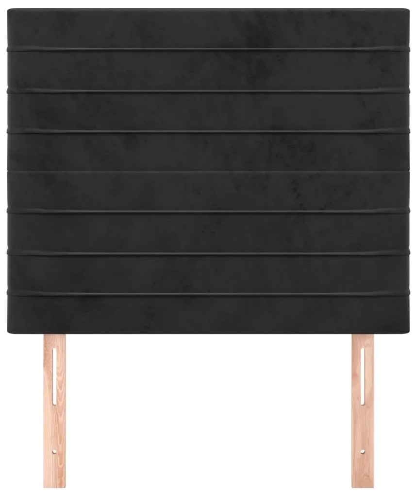 Cabeceira de cama 2 pcs veludo 100x5x78/88 cm preto