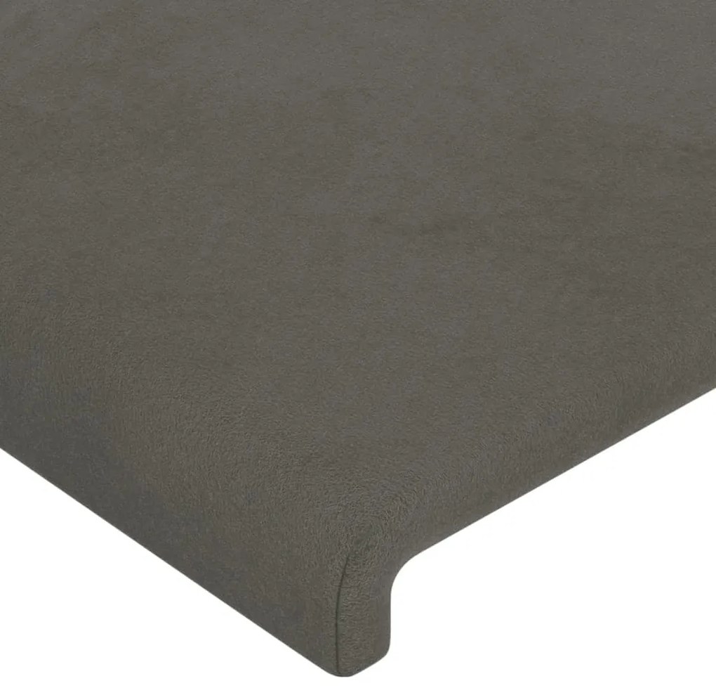 Estrutura de cama sem colchão 80x200 cm veludo cinzento-escuro