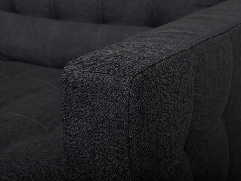 Chaise-longue reclinável em tecido cinzento grafite ABERDEEN Beliani