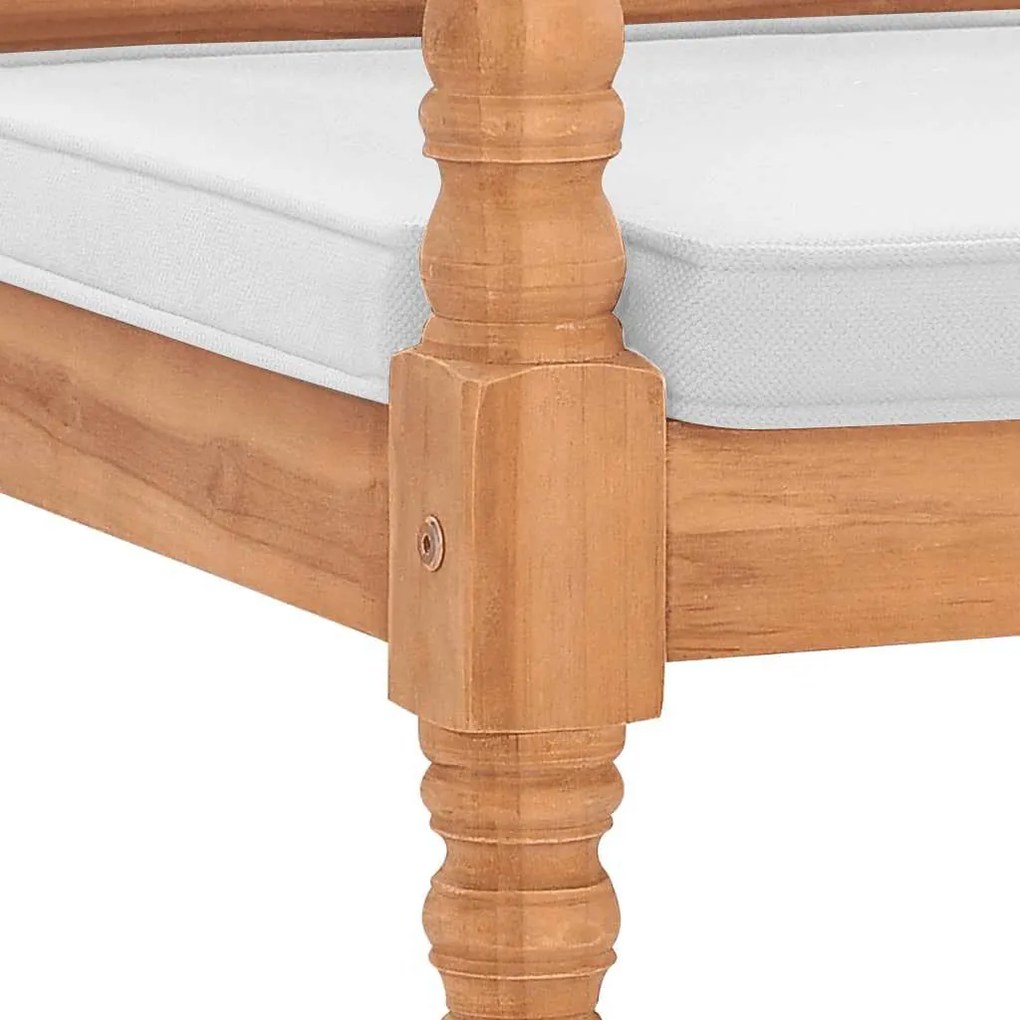 Banco Batávia com almofadões 120 cm teca