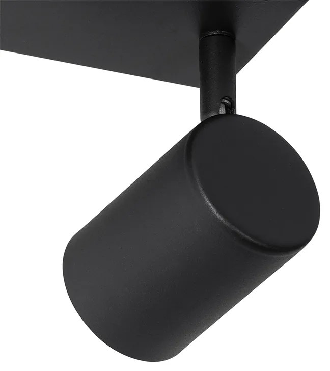 Plafon moderno preto 2-luzes ajustável retangular - Jeana