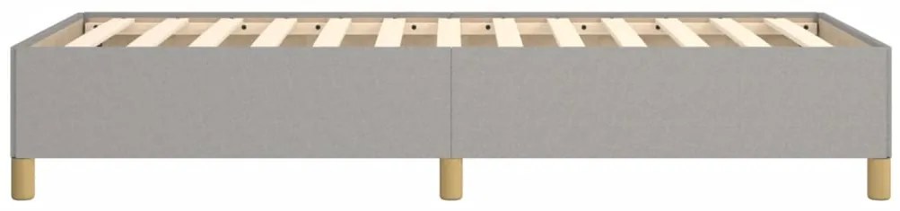 Estrutura de cama sem colchão 80x200 cm tecido cinzento-claro