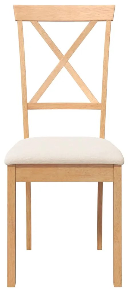 Cadeiras de jantar com almofadões 2 pcs madeira maciça