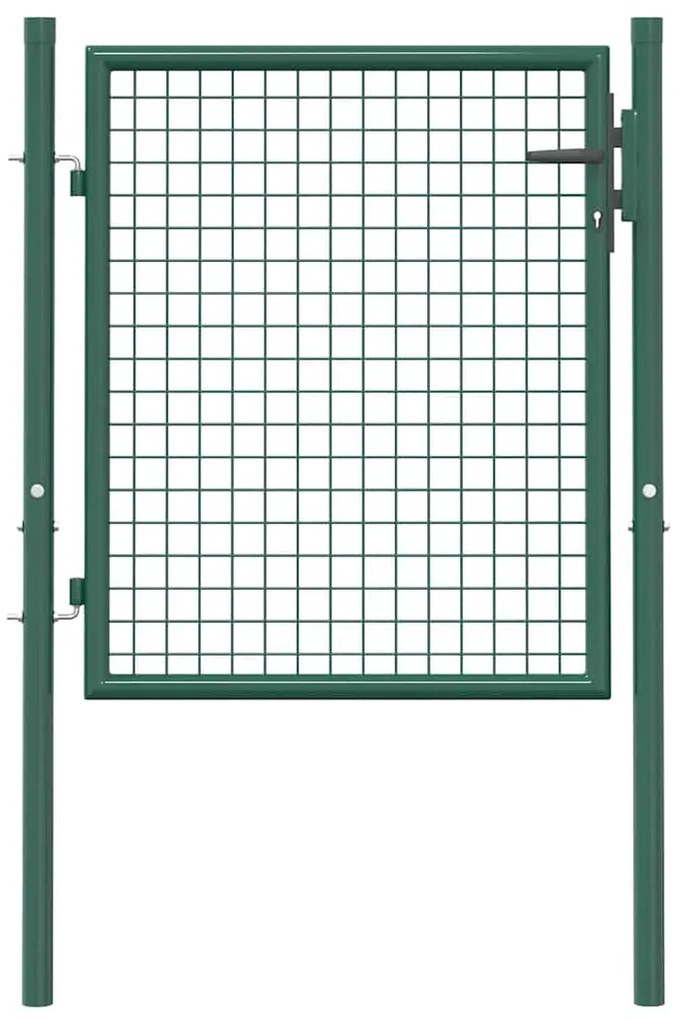 Portão de cerca 100x75 cm aço verde