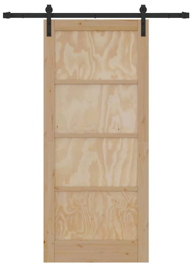 Porta Deslizante vidaXL com Conjunto de Hardware 86x198.5 cm de Madeir
